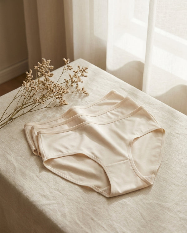 Set van 3 slips van 100% moerbeizijde – laag uitgesneden, voor dames
