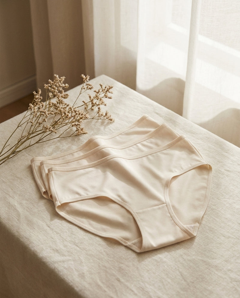 Set of 3 100% Mulberry Silk Briefs - Women's Low-Rise