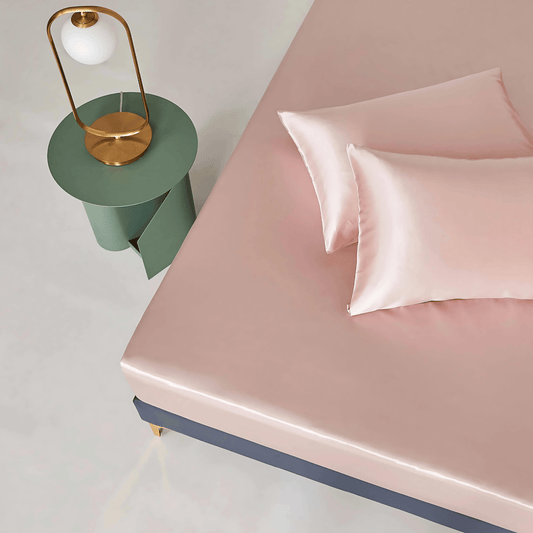 Drap Housse en Soie 22MM Rose StudioSoie