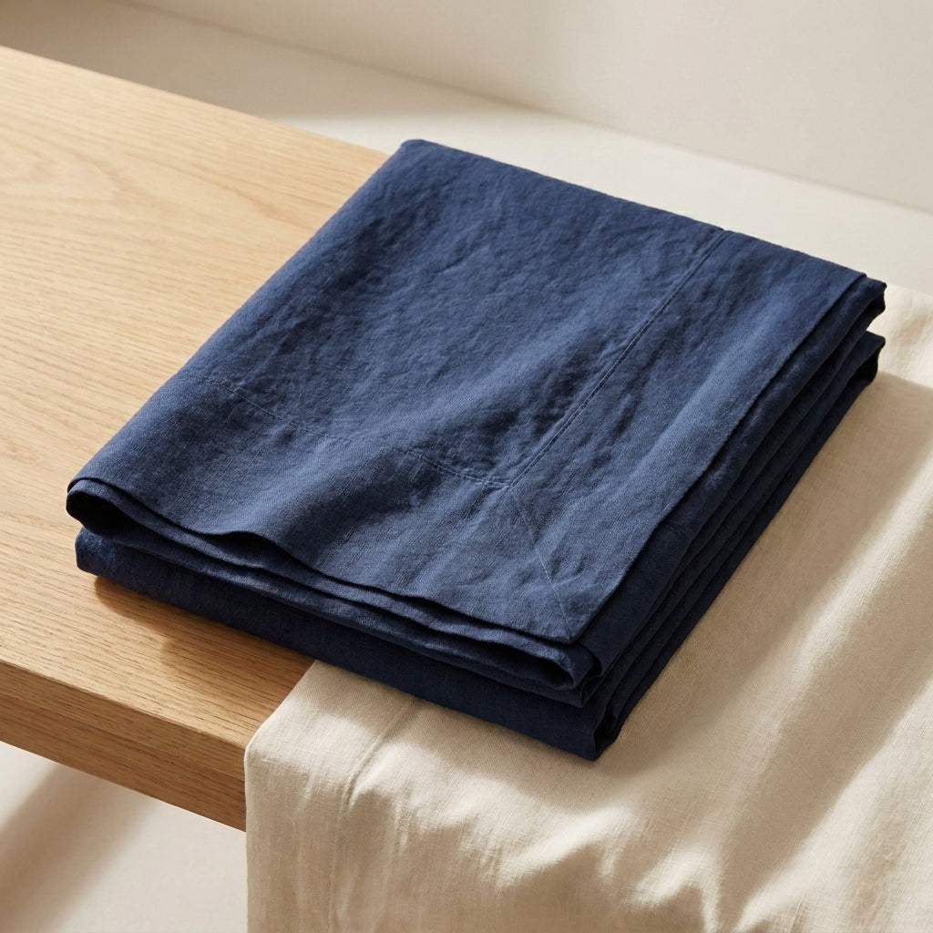 Drap Plat en Lin Français Lavé - Linge de Lit Luxe 100% Lin Naturel - StudioSoie