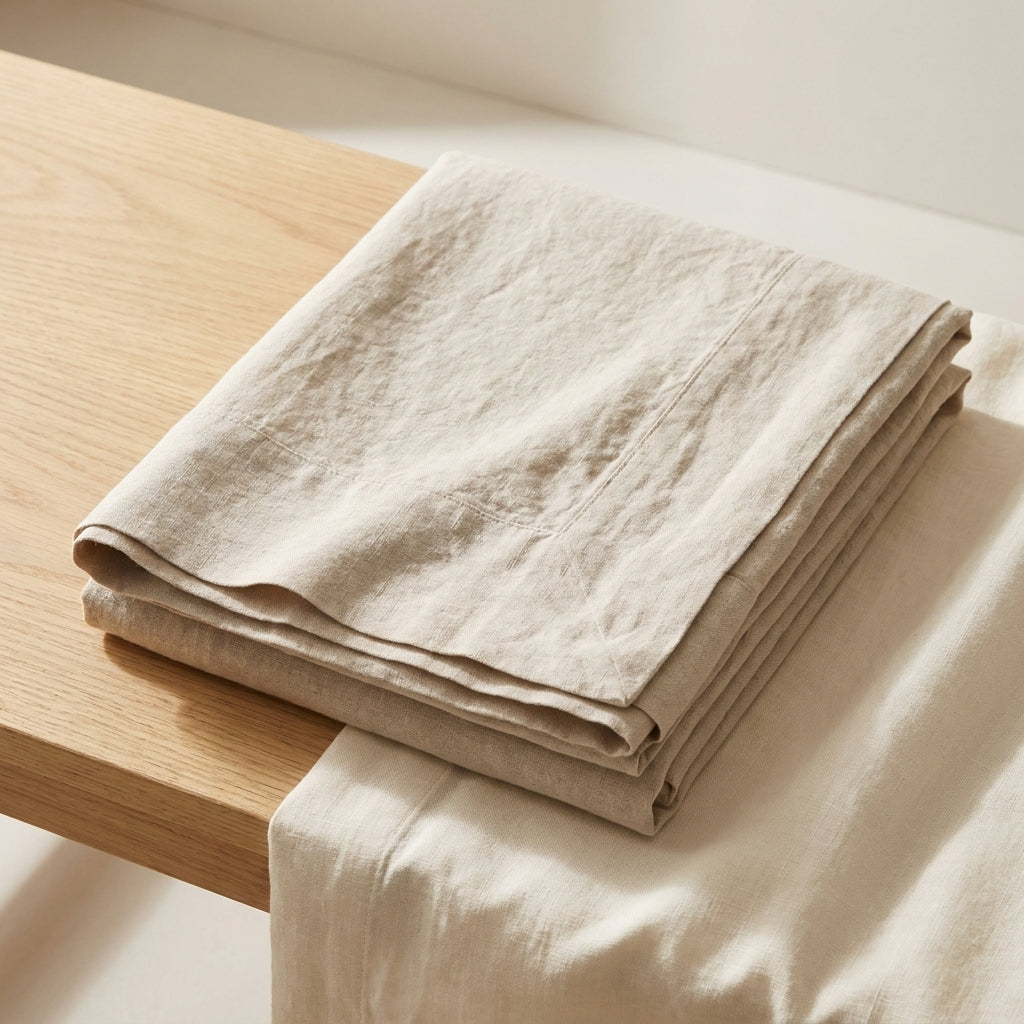 Drap Plat en Lin Français Lavé - Linge de Lit Luxe 100% Lin Naturel - StudioSoie
