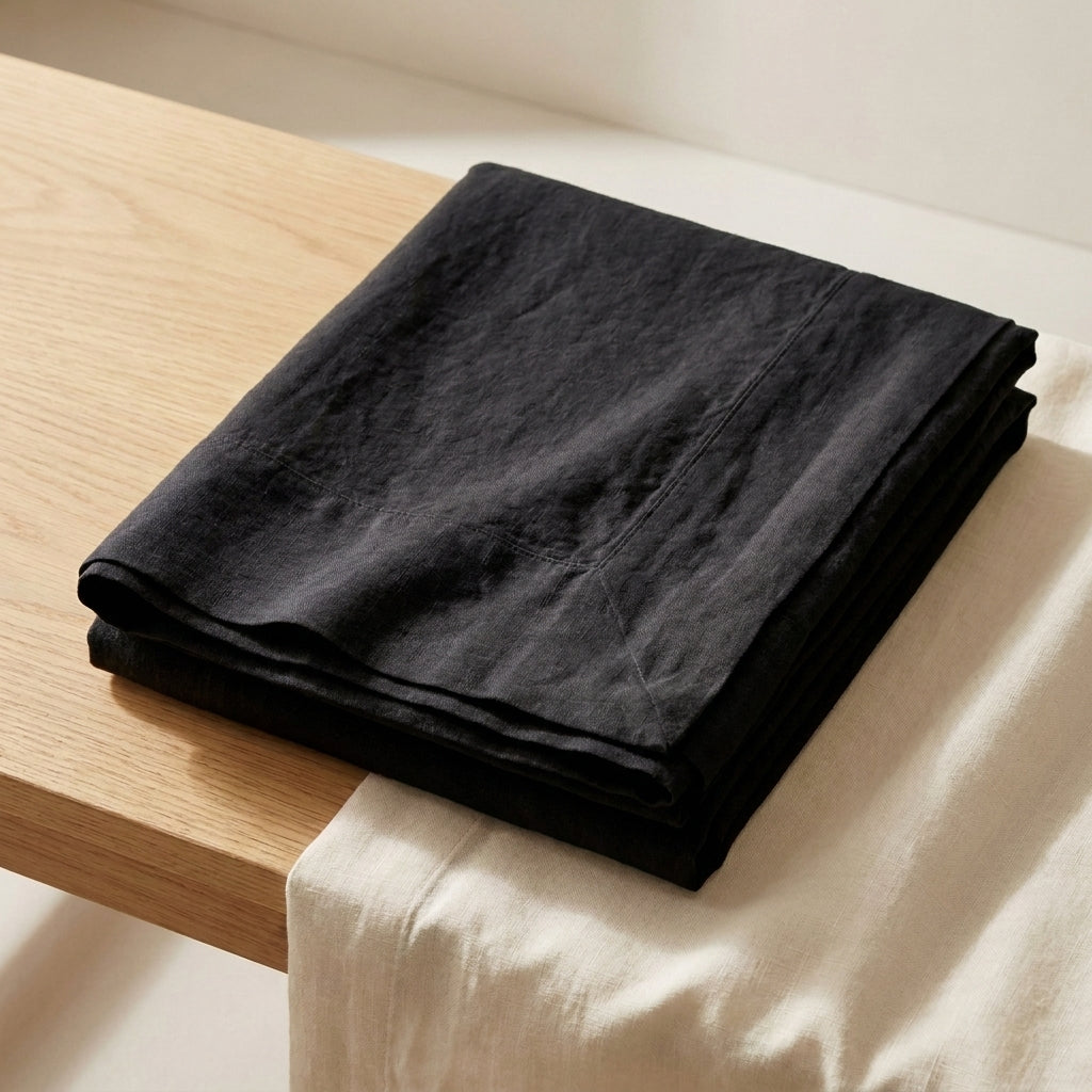 Drap Plat en Lin Français Lavé - Linge de Lit Luxe 100% Lin Naturel - StudioSoie