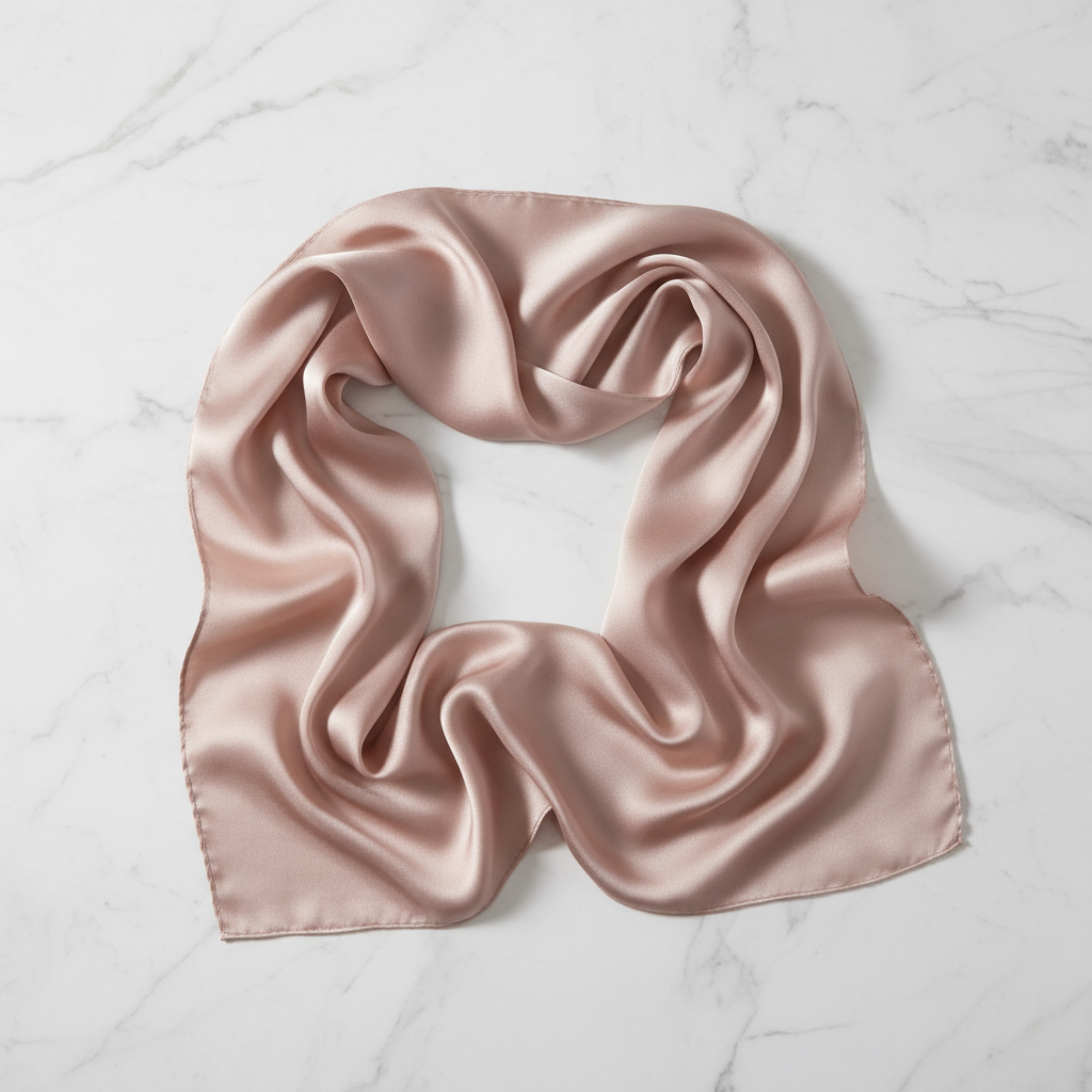 Silke Tørklæde i Morbærsilke 70 cm - Naturlig Elegance
