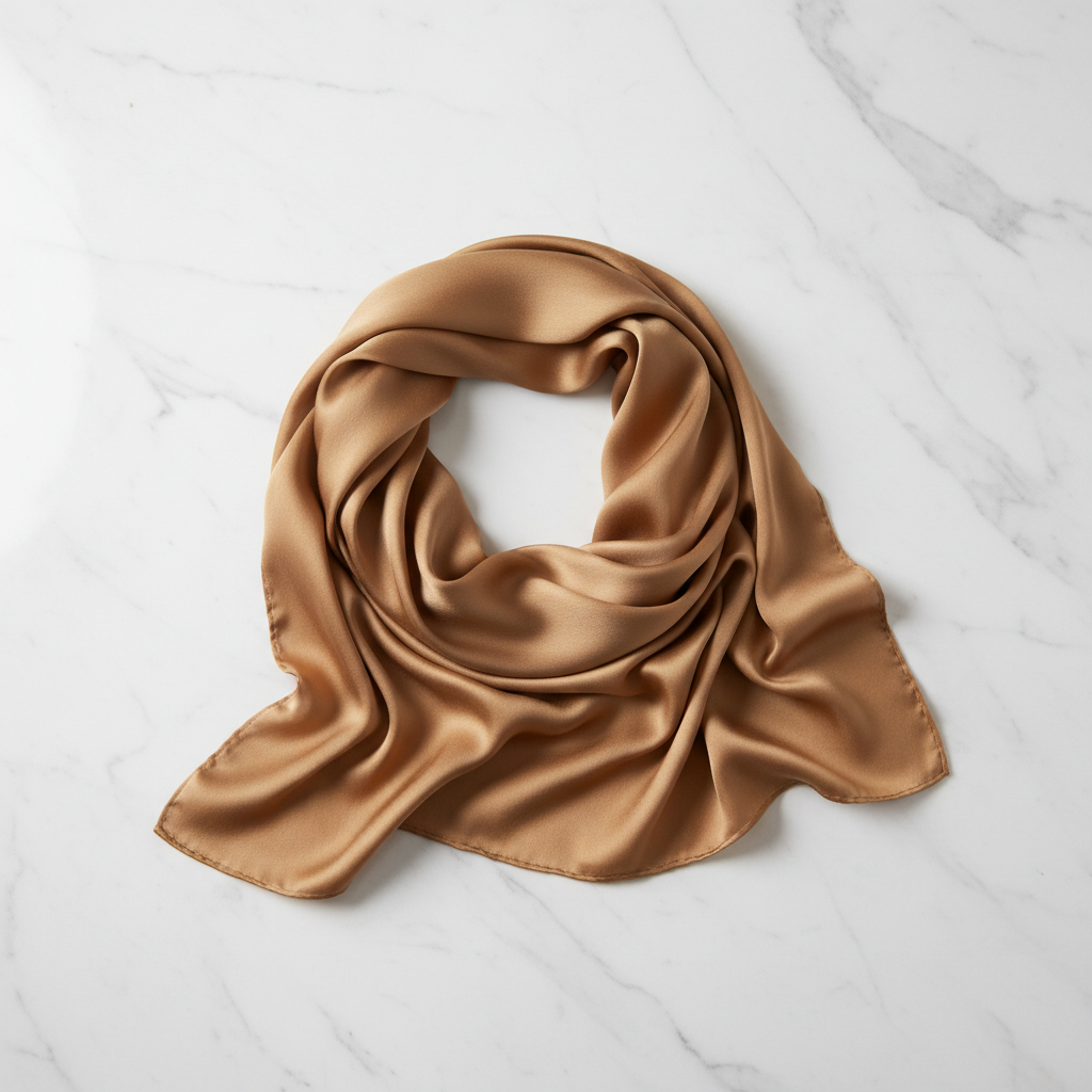 Silke Tørklæde i Morbærsilke 70 cm - Naturlig Elegance