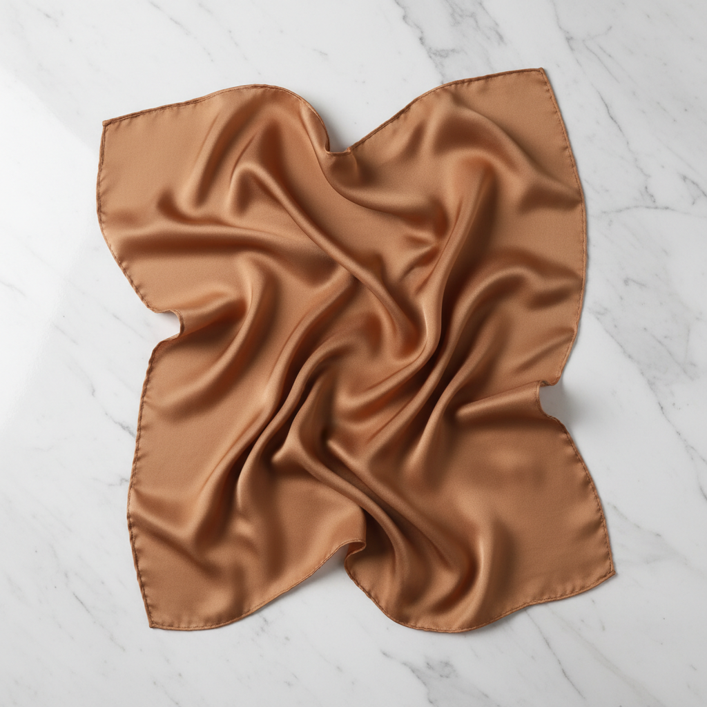 Silke Tørklæde i Morbærsilke 70 cm - Naturlig Elegance