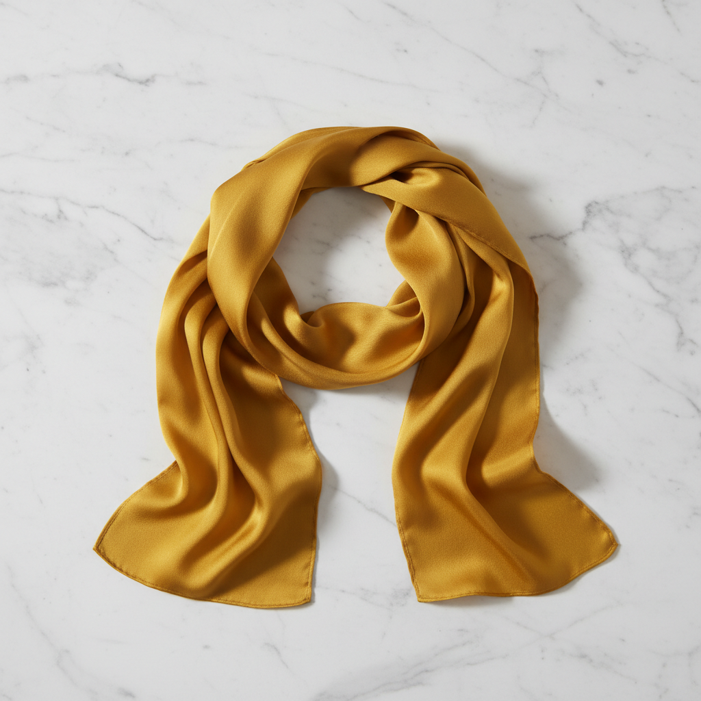 Silke Tørklæde i Morbærsilke 70 cm - Naturlig Elegance