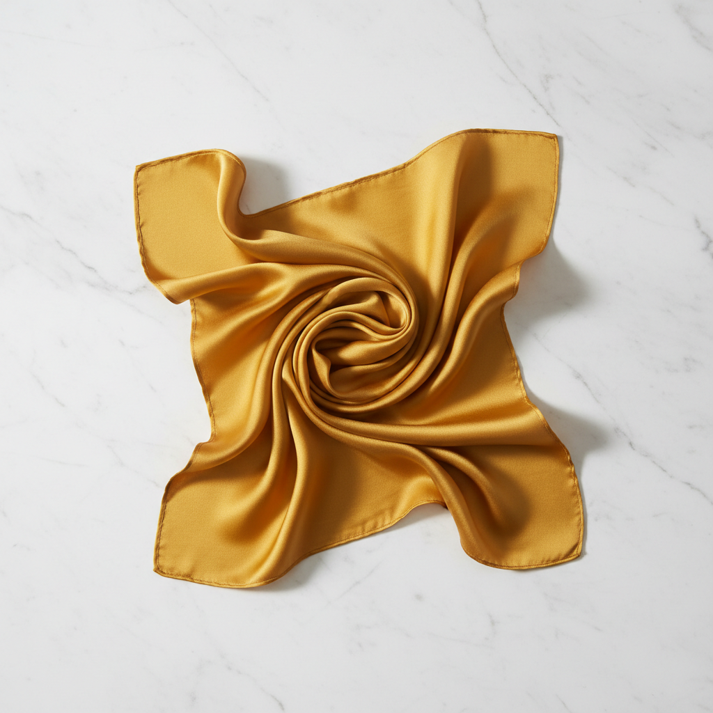 Silke Tørklæde i Morbærsilke 70 cm - Naturlig Elegance