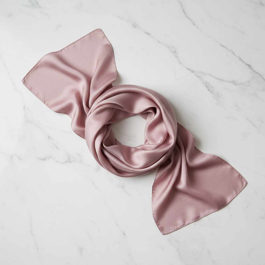 Silke Tørklæde i Morbærsilke 70 cm - Naturlig Elegance