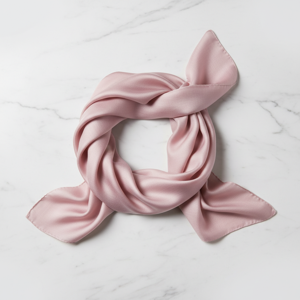 Silke Tørklæde i Morbærsilke 70 cm - Naturlig Elegance