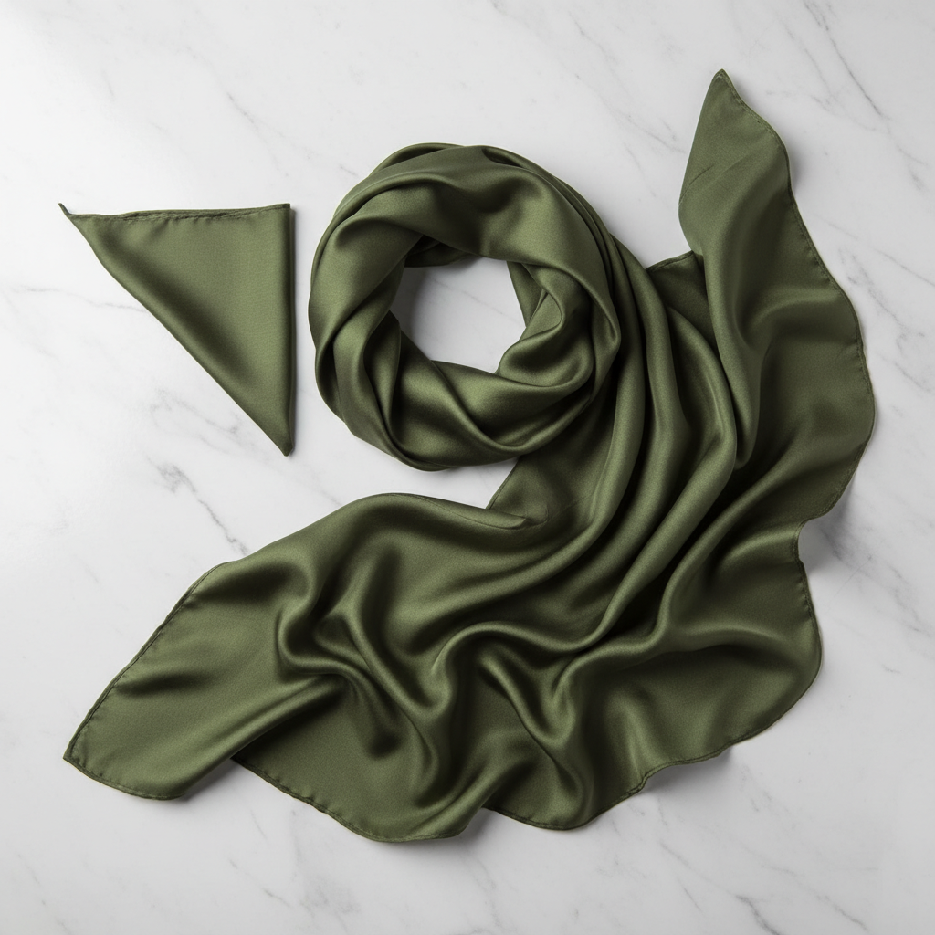 Silke Tørklæde i Morbærsilke 70 cm - Naturlig Elegance