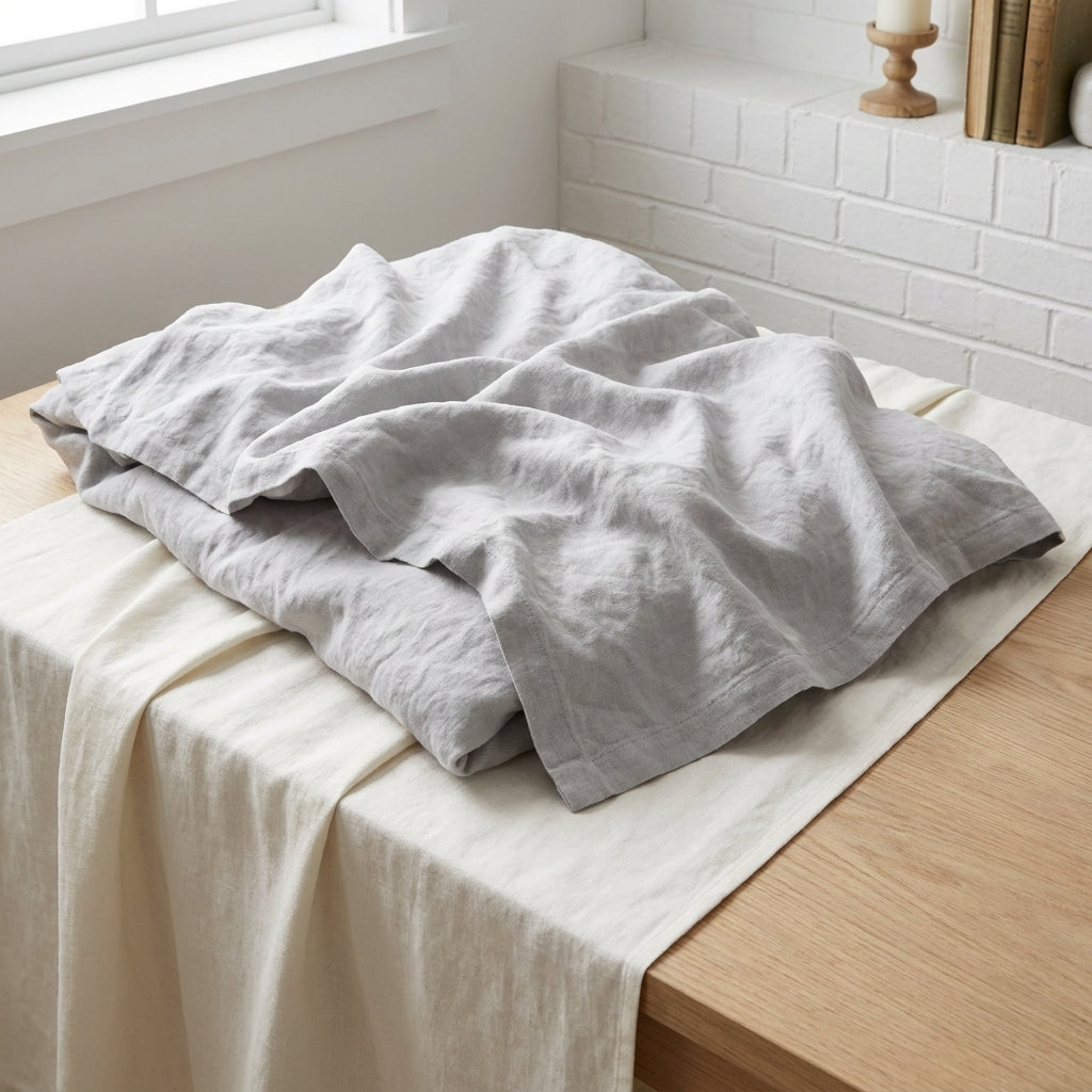 غطاء أريكة من الكتان 100% — أناقة طبيعية