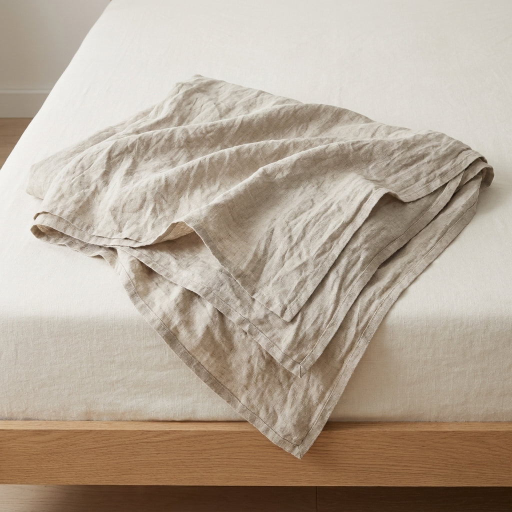 غطاء أريكة من الكتان 100% — أناقة طبيعية