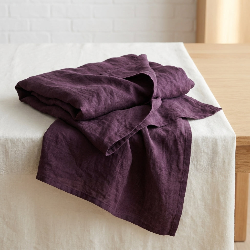 غطاء أريكة من الكتان 100% — أناقة طبيعية