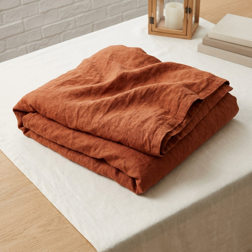 غطاء أريكة من الكتان 100% — أناقة طبيعية