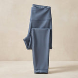 Legging de yoga doublé soie de mûrier gris ardoise - StudioSoie