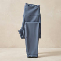 Legging de yoga doublé soie de mûrier gris ardoise - StudioSoie