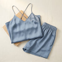 Sommerpyjama aus Seide - Kurzarm