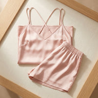 Sommerpyjama aus Seide - Kurzarm