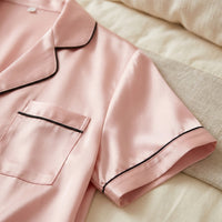 Pyjama en Soie de Mûrier 100% – Top Manches Courtes & Short, Femme - StudioSoie