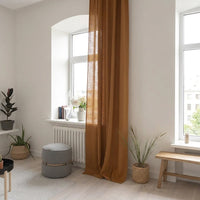 Rideau en Lin Lavé 100% – Tamisant, Tons Naturels