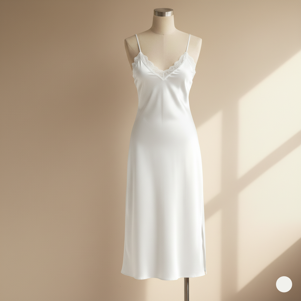 Chemise de nuit en Soie de Mûrier 100% Naturelle - StudioSoie