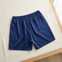 Short de nuit homme en soie de mûrier – coloris Bleu Marine – StudioSoie