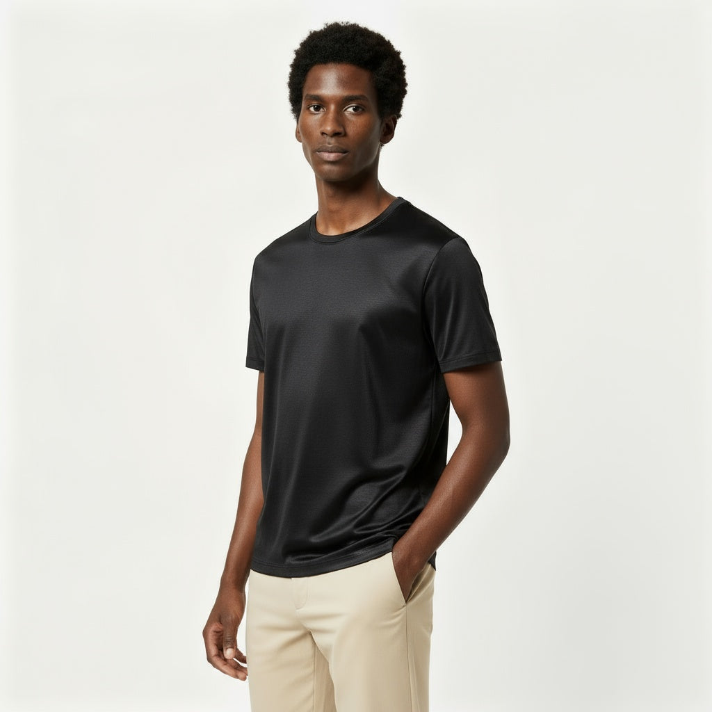T-Shirt Homme 70% Soie - StudioSoie
