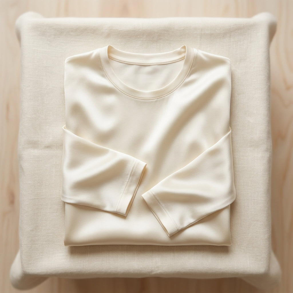 T-Shirt 100% Soie de Mûrier - Manches Longues - StudioSoie