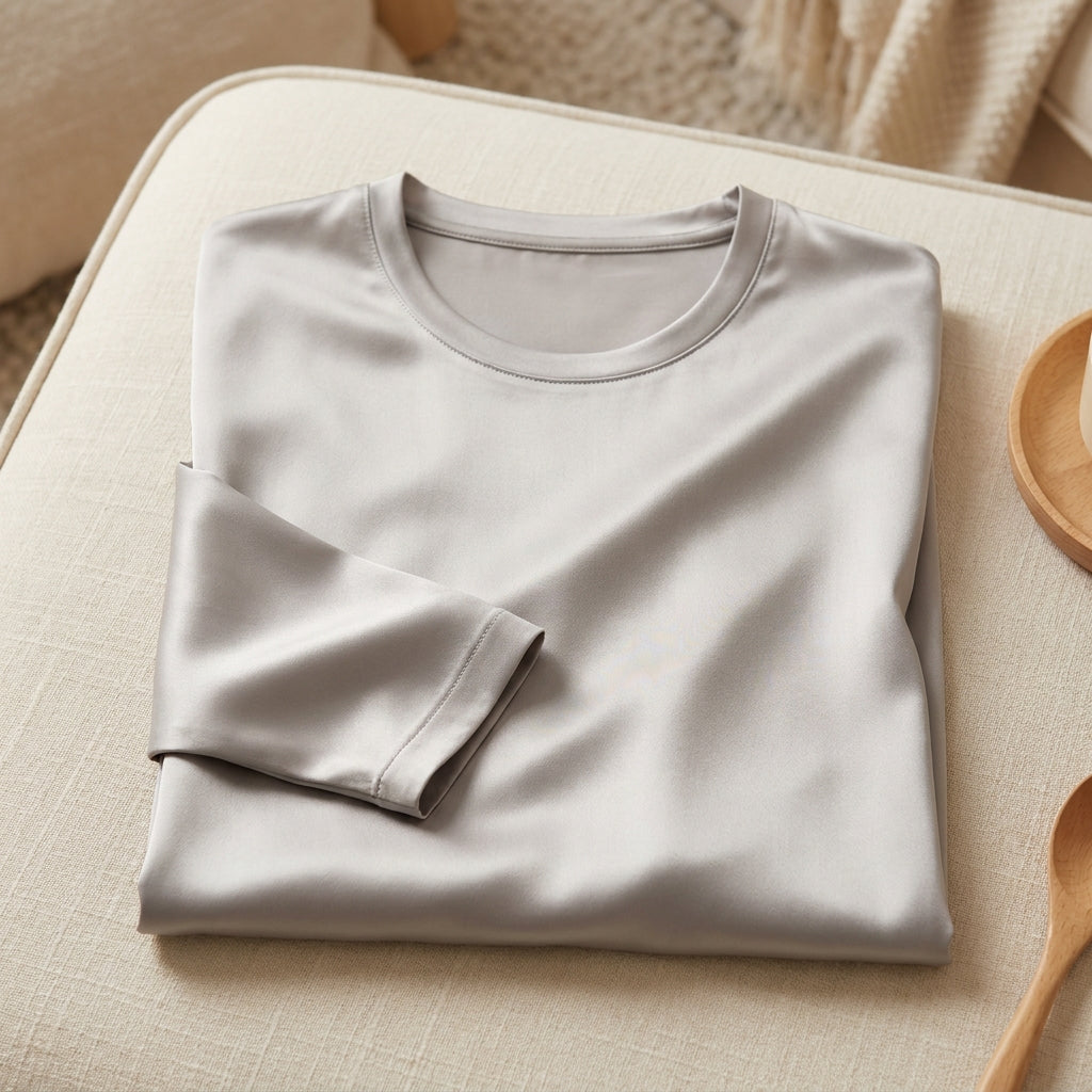 T-Shirt 100% Soie de Mûrier - Manches Longues