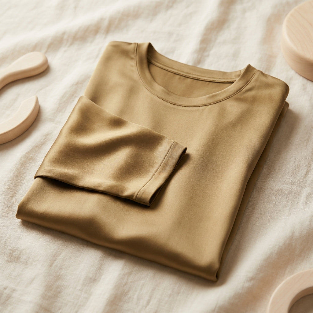 T-Shirt 100% Soie de Mûrier - Manches Longues