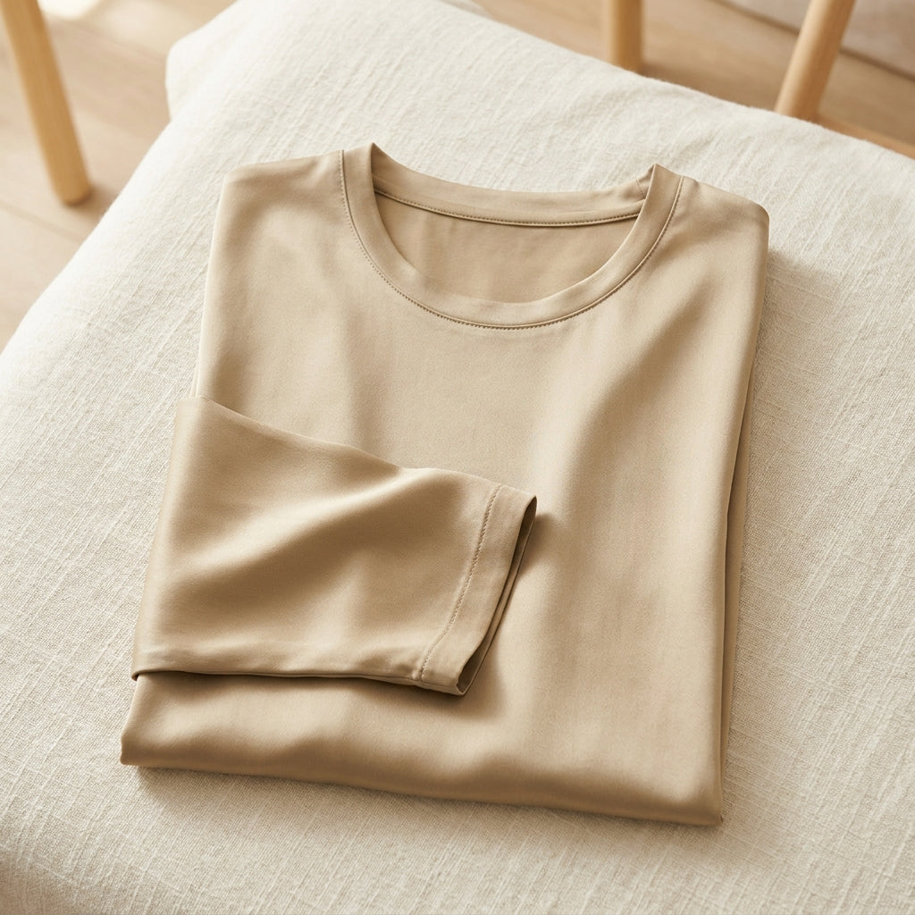 T-Shirt 100% Soie de Mûrier - Manches Longues