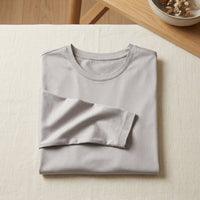 T-Shirt Coton & Soie Manches Longues