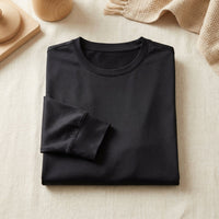 T-Shirt Coton & Soie Manches Longues
