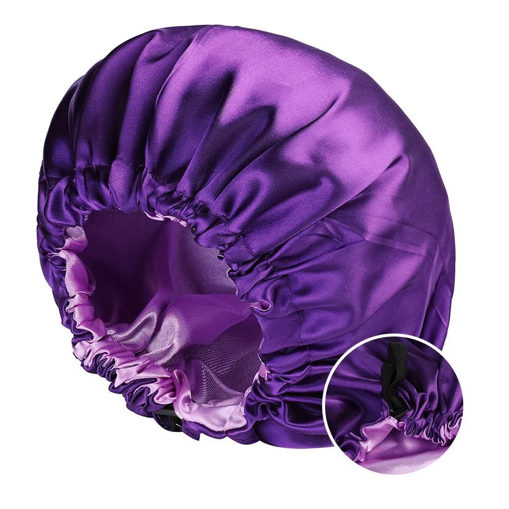 Bonnet en Satin - StudioSoie -  Violet