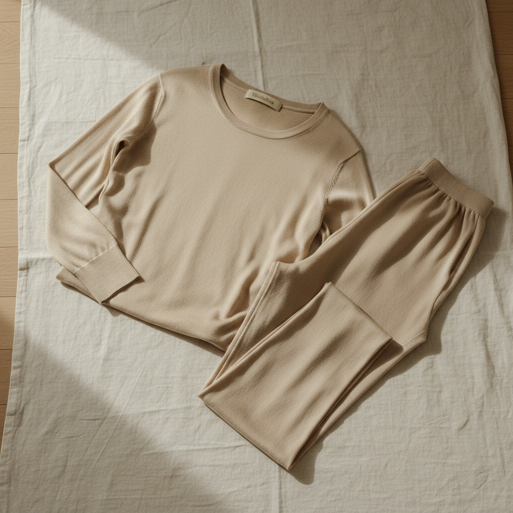 Conjunto de pijama de seda tejida - 100% seda natural