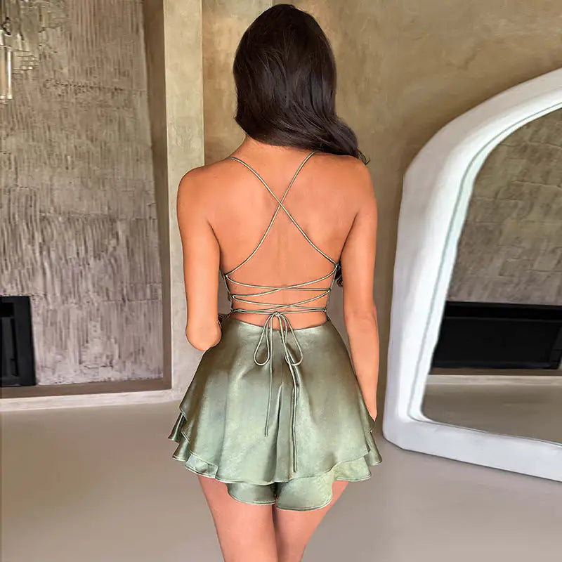 Robe en Satin-Collection Noël - StudioSoie