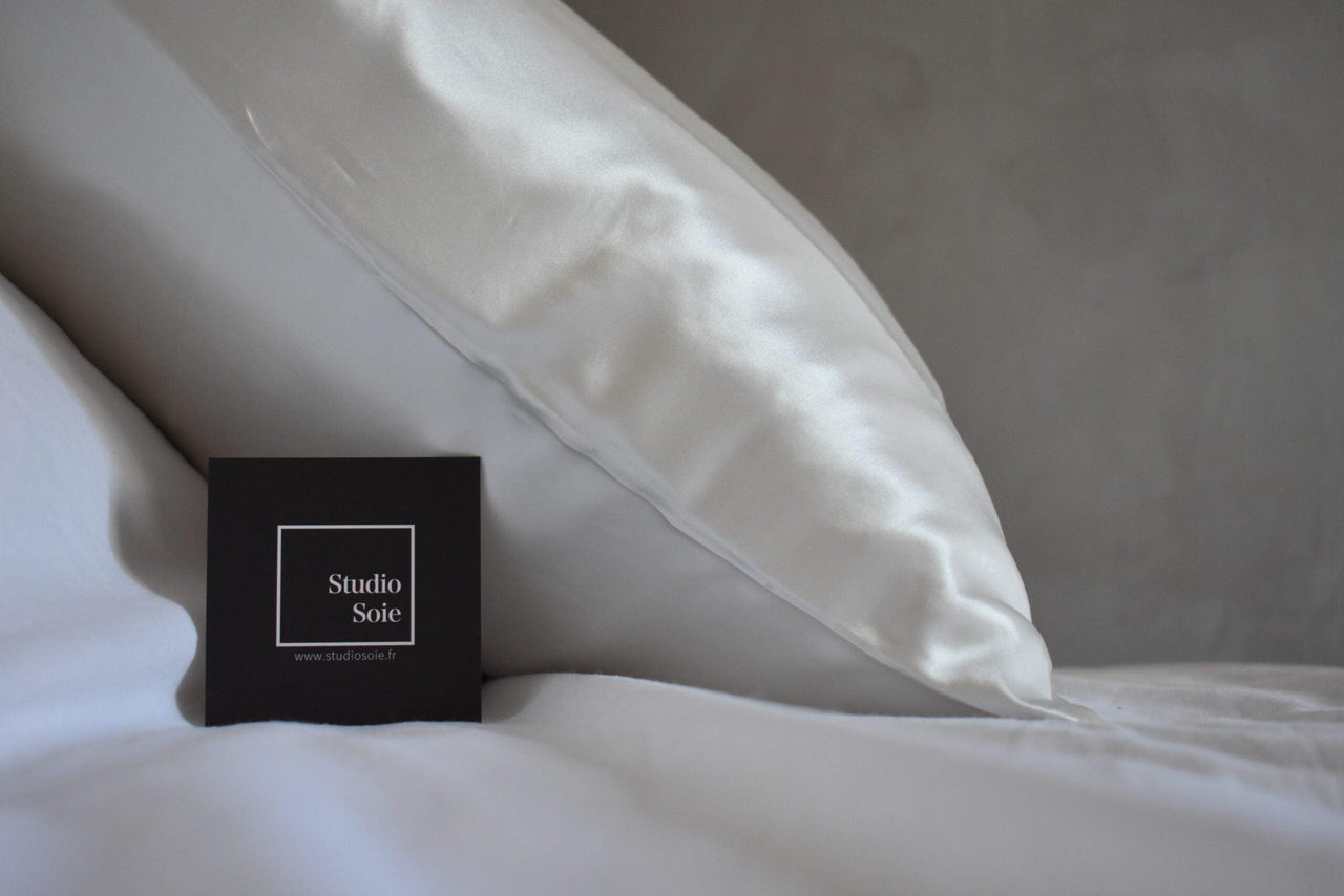 Taie d'Oreiller en Soie 22MM - StudioSoie -  Ivoire